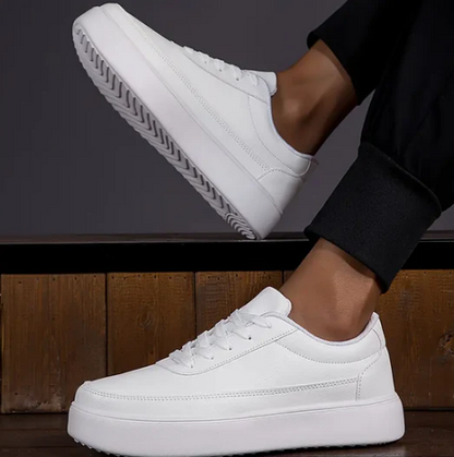 Comfortable Classic White Mens Sneakers