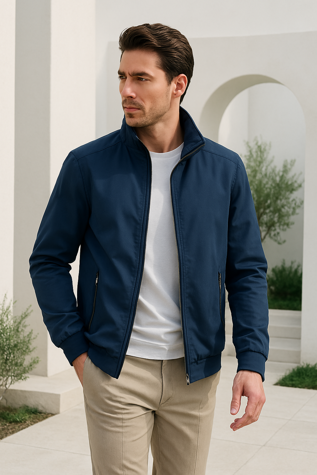 Breathable Water Resistant Men's Summer Windbreaker Jacket