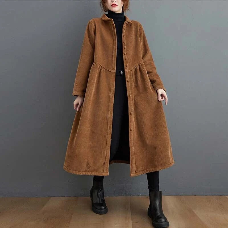 Warm Women's Corduroy Parka Coat