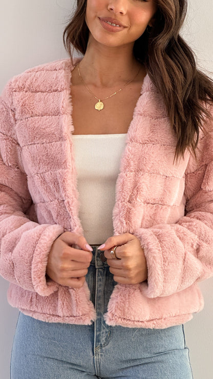 Warm Faux Fur Cropped Women's Winter Jacket