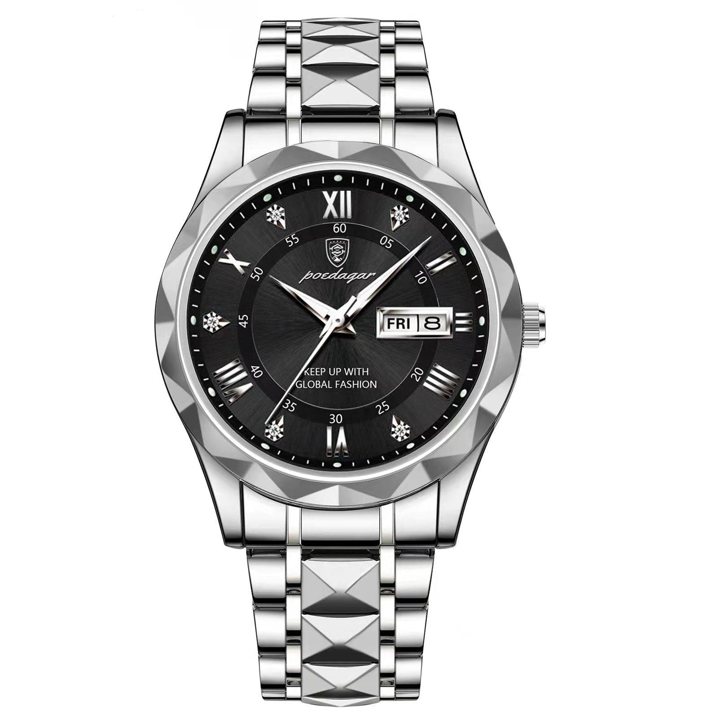 Luxury Silver Men's Stainless Watch
