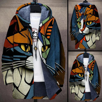 Women's Fashionable Cat Print Jacket