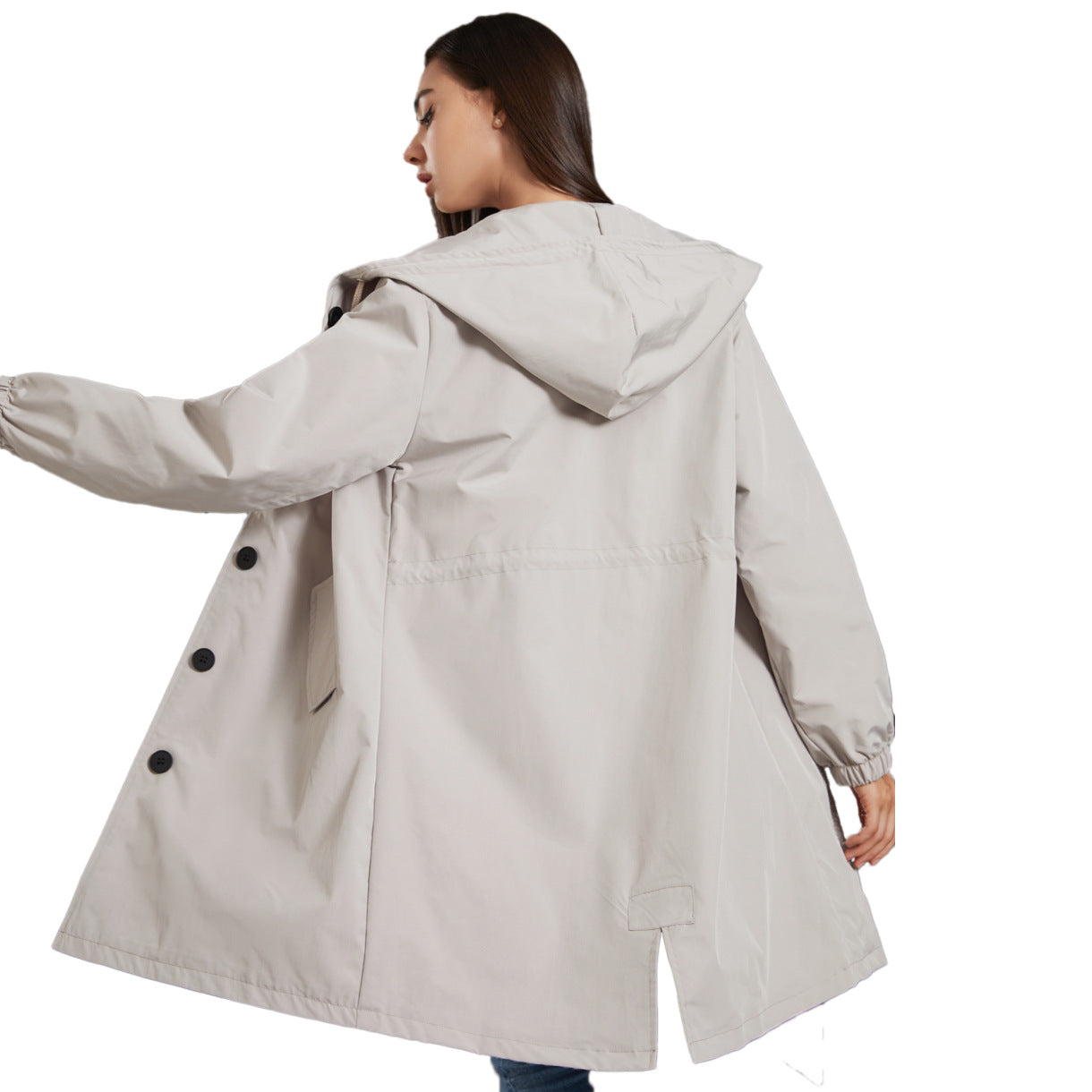Waterproof Women's Lightweight Hooded Windbreaker Jacket