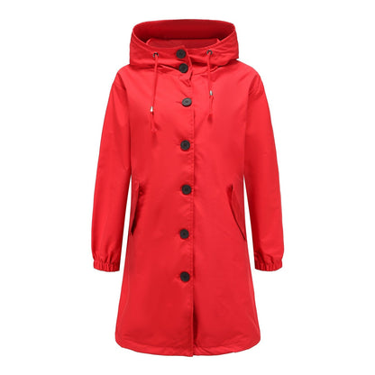 Waterproof Women's Lightweight Hooded Windbreaker Jacket