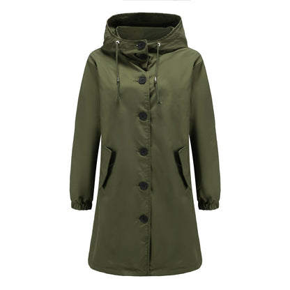 Waterproof Women's Lightweight Hooded Windbreaker Jacket