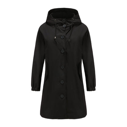 Waterproof Women's Lightweight Hooded Windbreaker Jacket