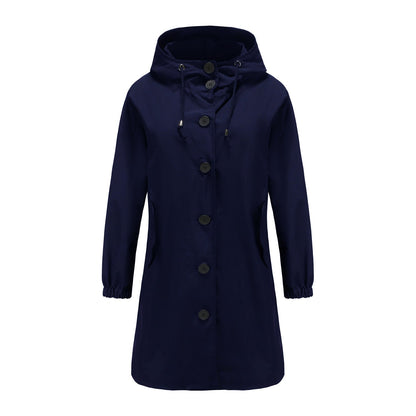 Waterproof Women's Lightweight Hooded Windbreaker Jacket