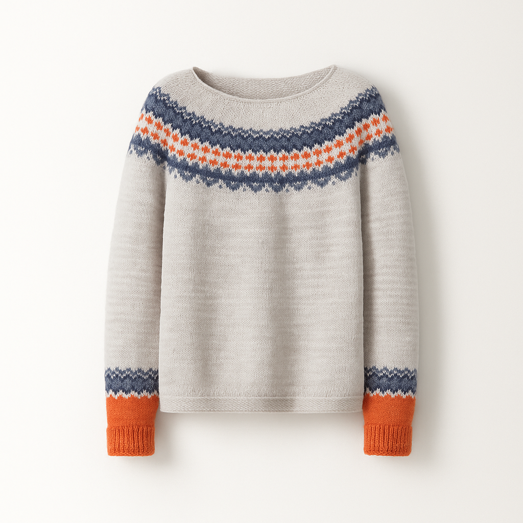 Classic Women's Sweater with Vintage Fall Design