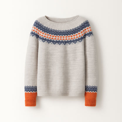 Classic Women's Sweater with Vintage Fall Design