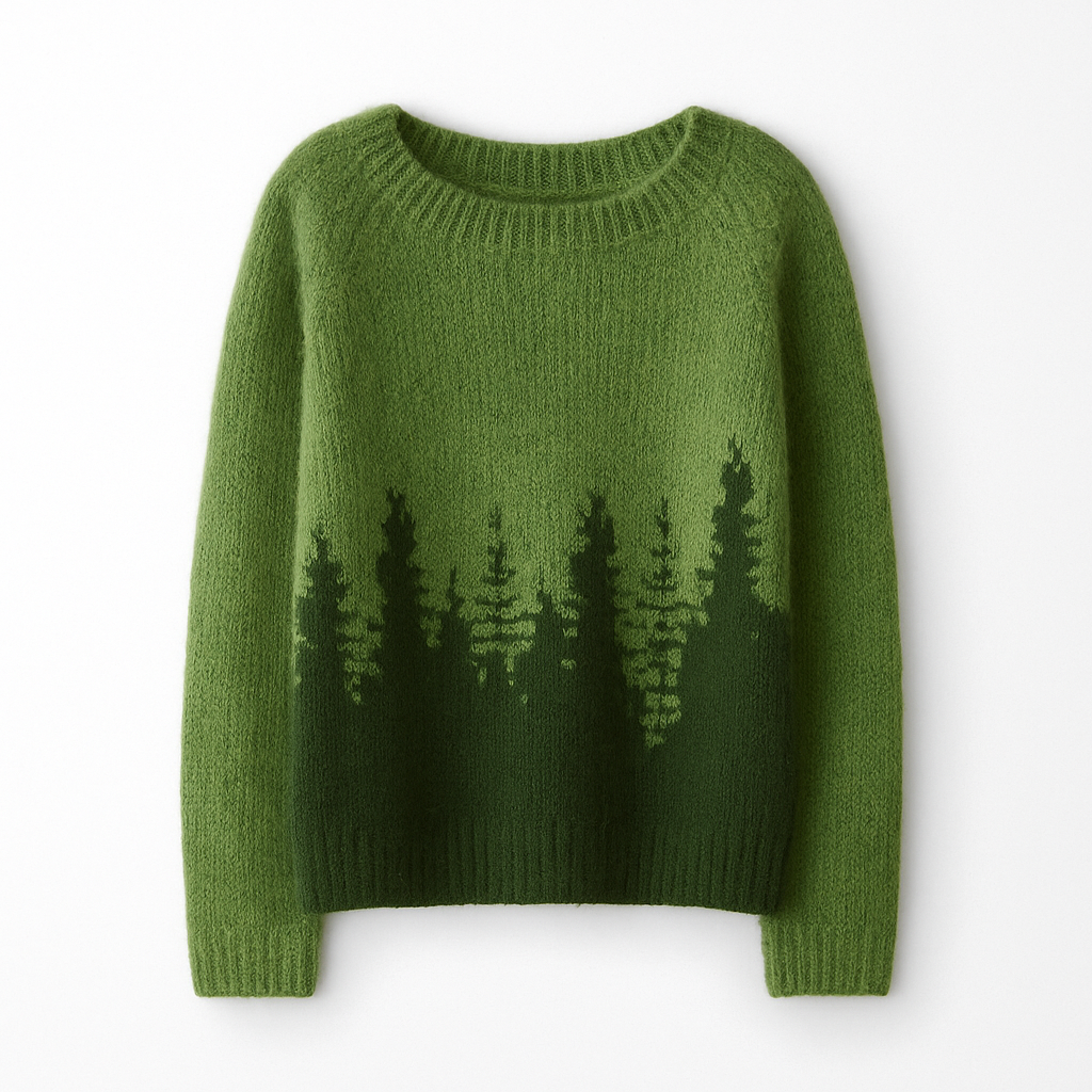 Classic Women's Sweater with Vintage Fall Design