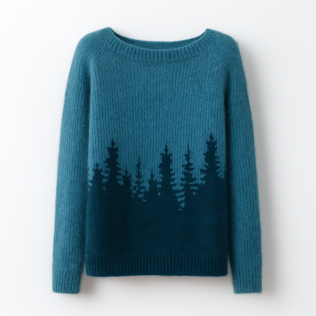 Classic Women's Sweater with Vintage Fall Design - OutfitLondon