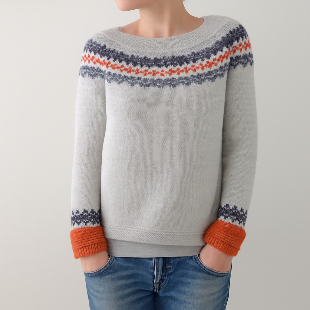 Classic Women's Sweater with Vintage Fall Design