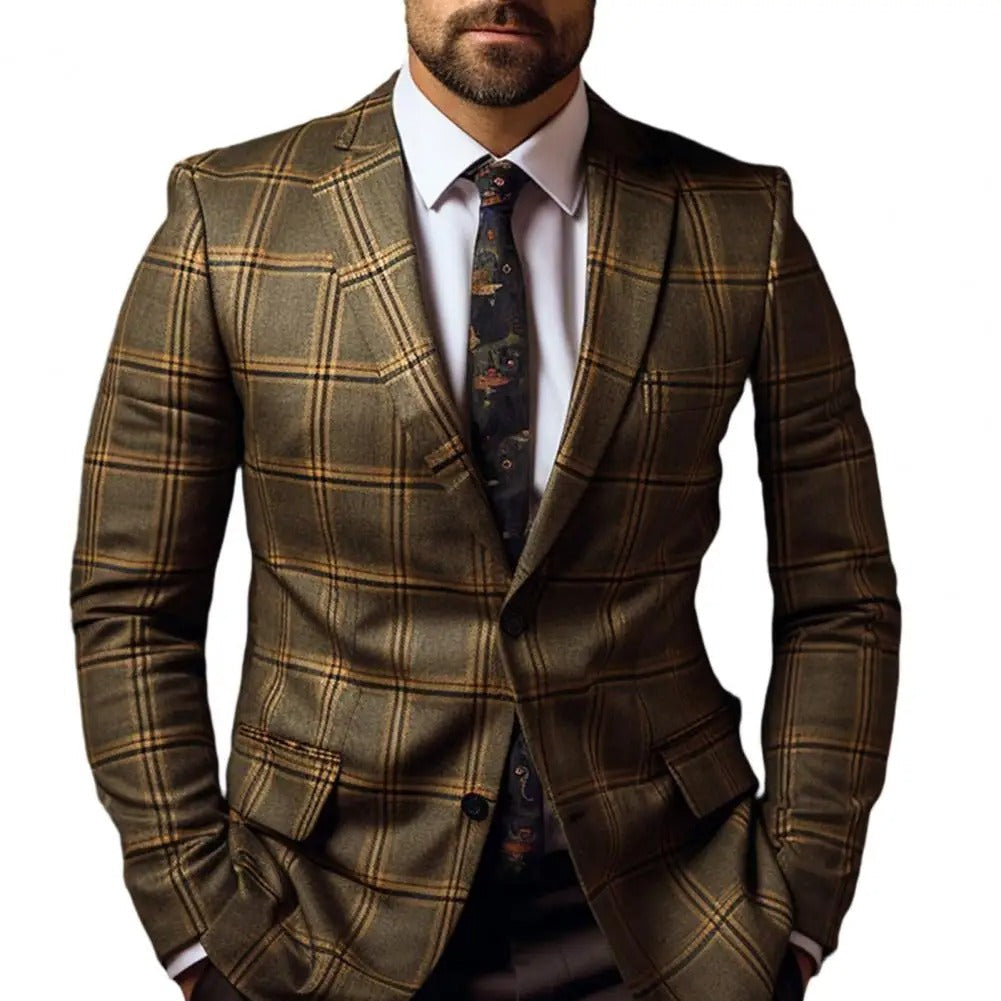 Classic Checked Blazer Jacket