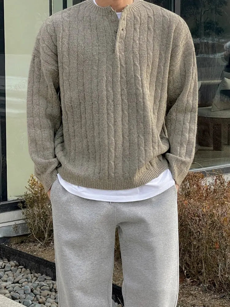 Soft Acrylic Crew Neck Casual Sweater