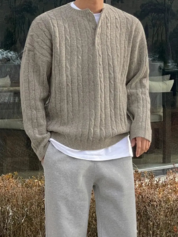 Soft Acrylic Crew Neck Casual Sweater