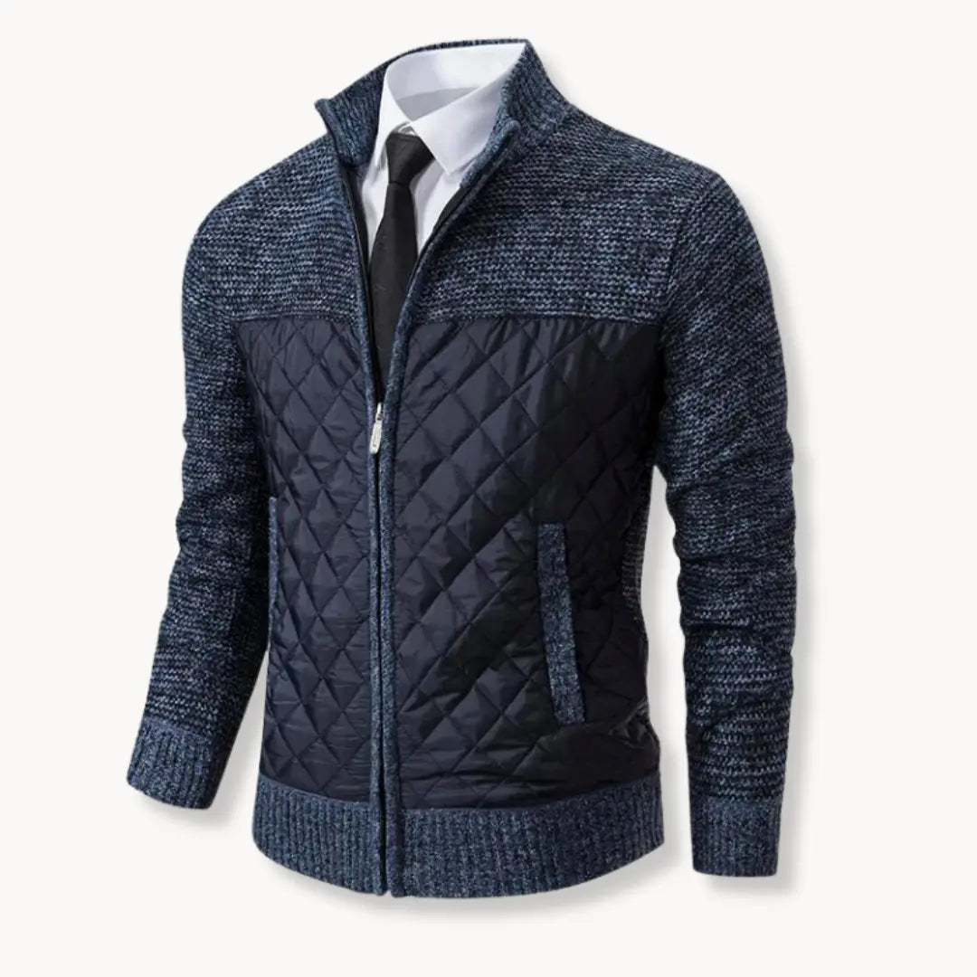 Warm Thermal Insulated Jacquard Sweater - OutfitLondon