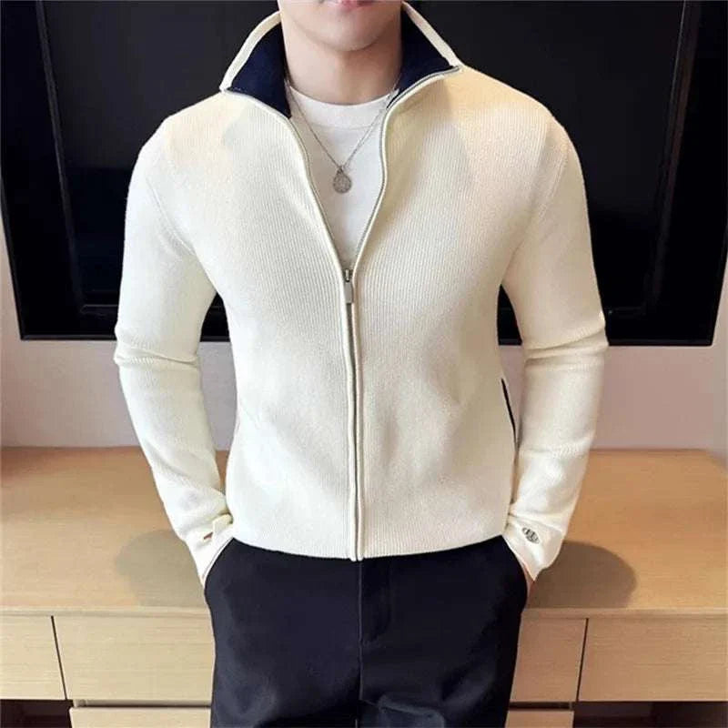 Cozy Zip Up Soft Knit Sweater - OutfitLondon