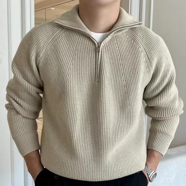 Comfortable Quarter Zip Fleece Sweater