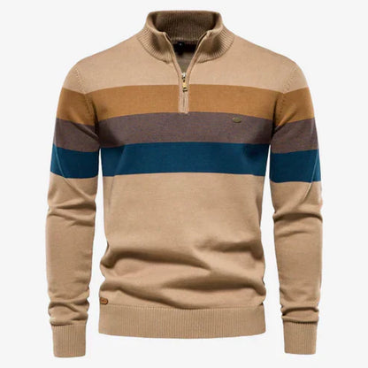 Cozy Classic Stripe Crew Neck Sweater