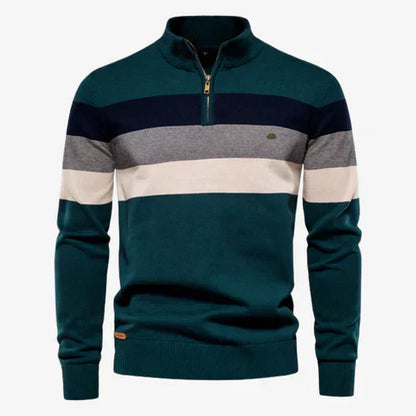 Cozy Classic Stripe Crew Neck Sweater