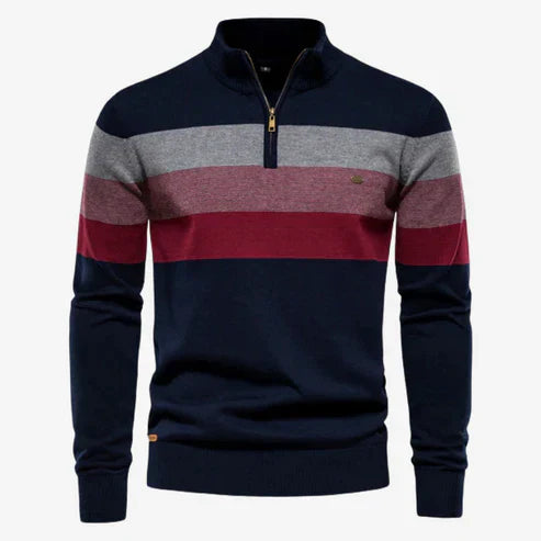 Cozy Classic Stripe Crew Neck Sweater