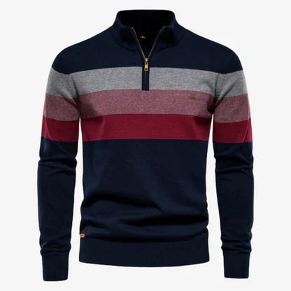 Cozy Classic Stripe Crew Neck Sweater