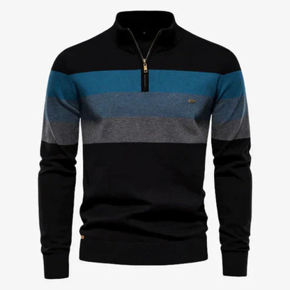 Cozy Classic Stripe Crew Neck Sweater