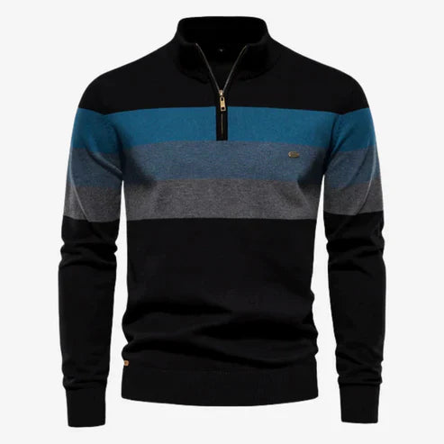 Cozy Classic Stripe Crew Neck Sweater - OutfitLondon