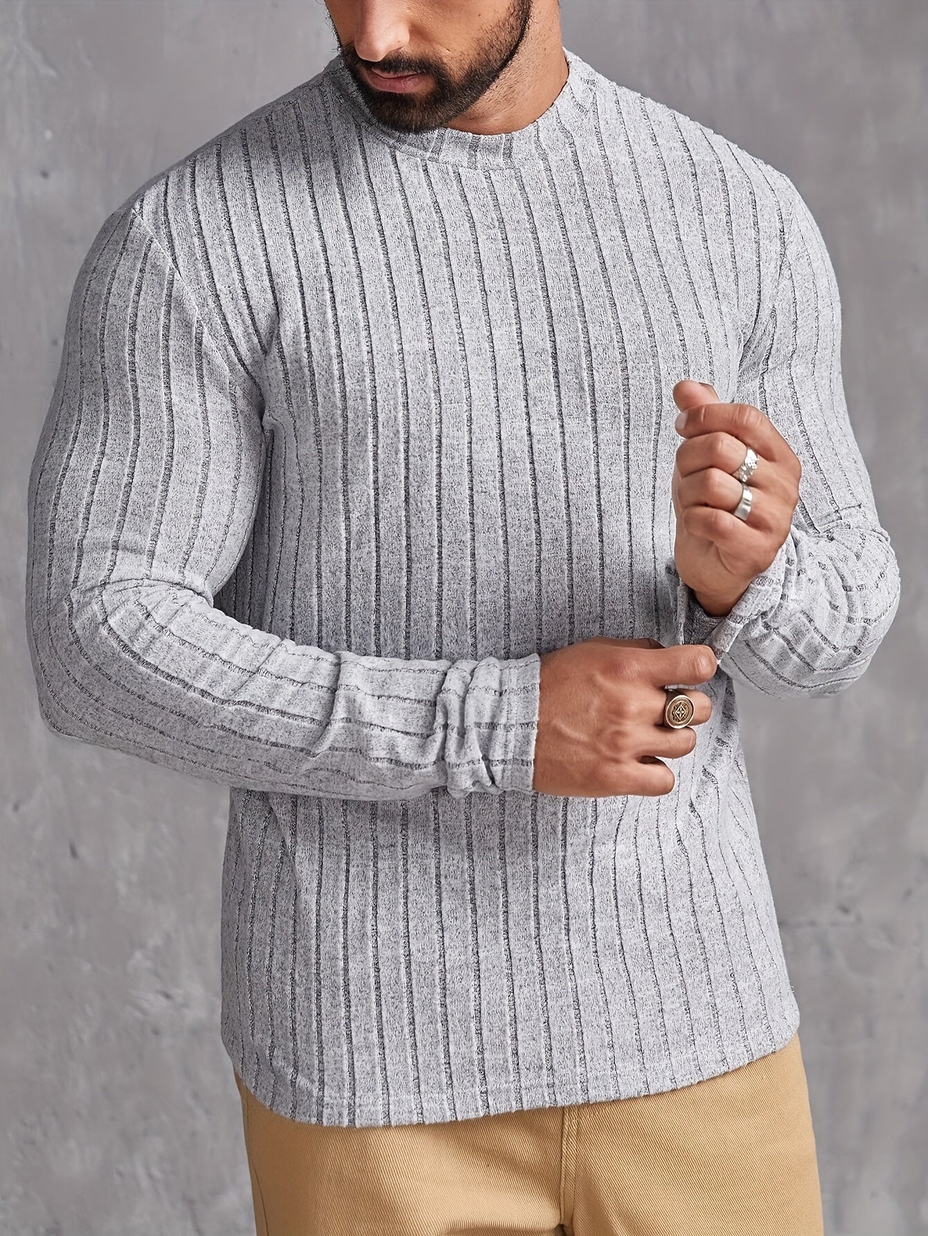 Comfy Fitted Crew Neck Sweater