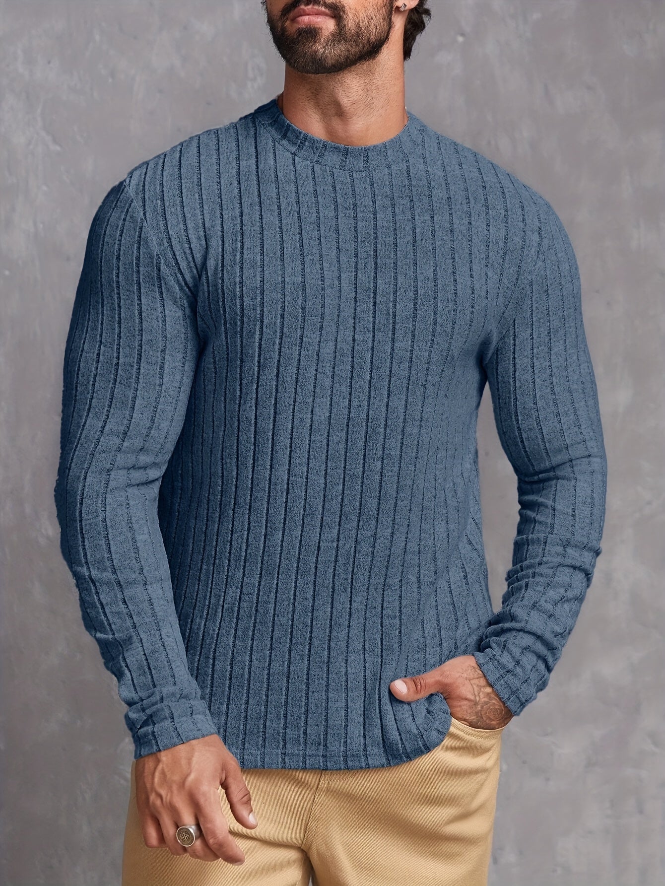 Comfy Fitted Crew Neck Sweater