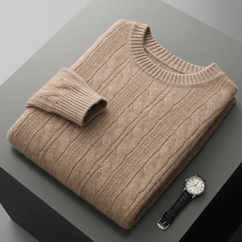 Warm Fleece Polo Neck Sweater