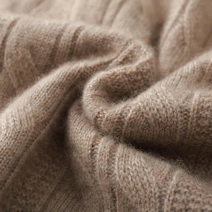 Warm Fleece Polo Neck Sweater