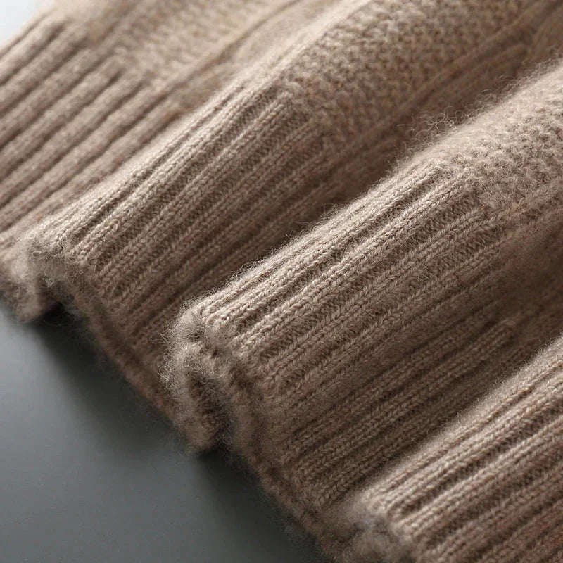 Warm Fleece Polo Neck Sweater