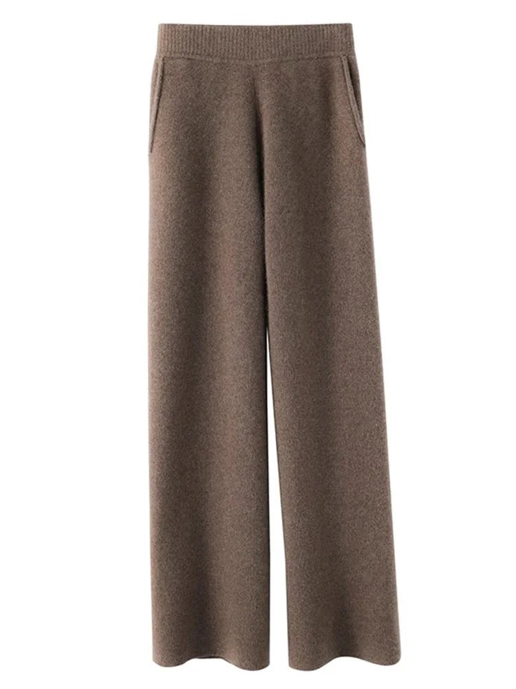 Luxurious Warm High Waisted Cashmere Pants