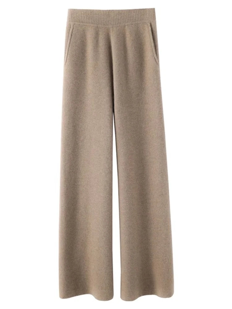 Luxurious Warm High Waisted Cashmere Pants