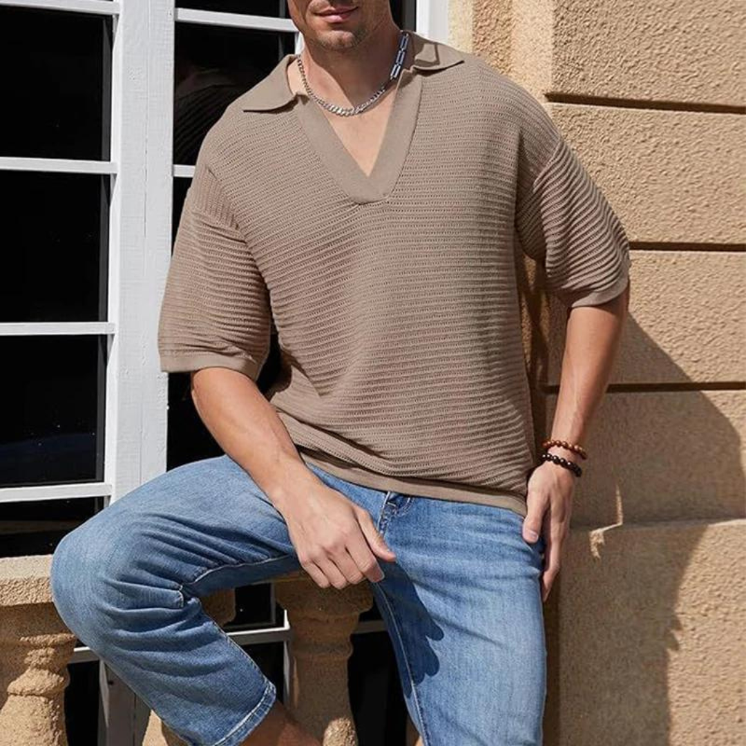 Comfortable V Neck Tee with Soft Stretch Fabric