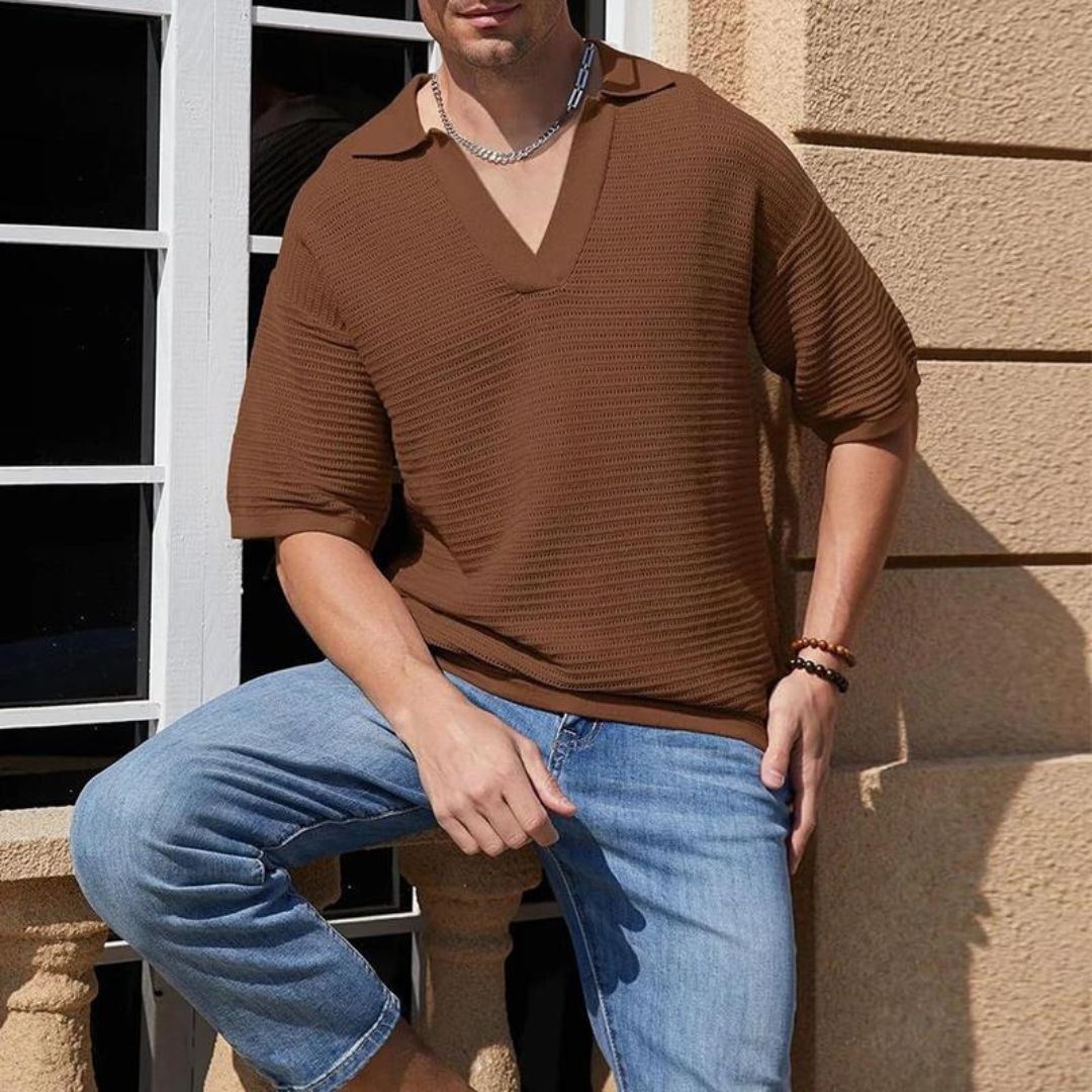 Comfortable V Neck Tee with Soft Stretch Fabric