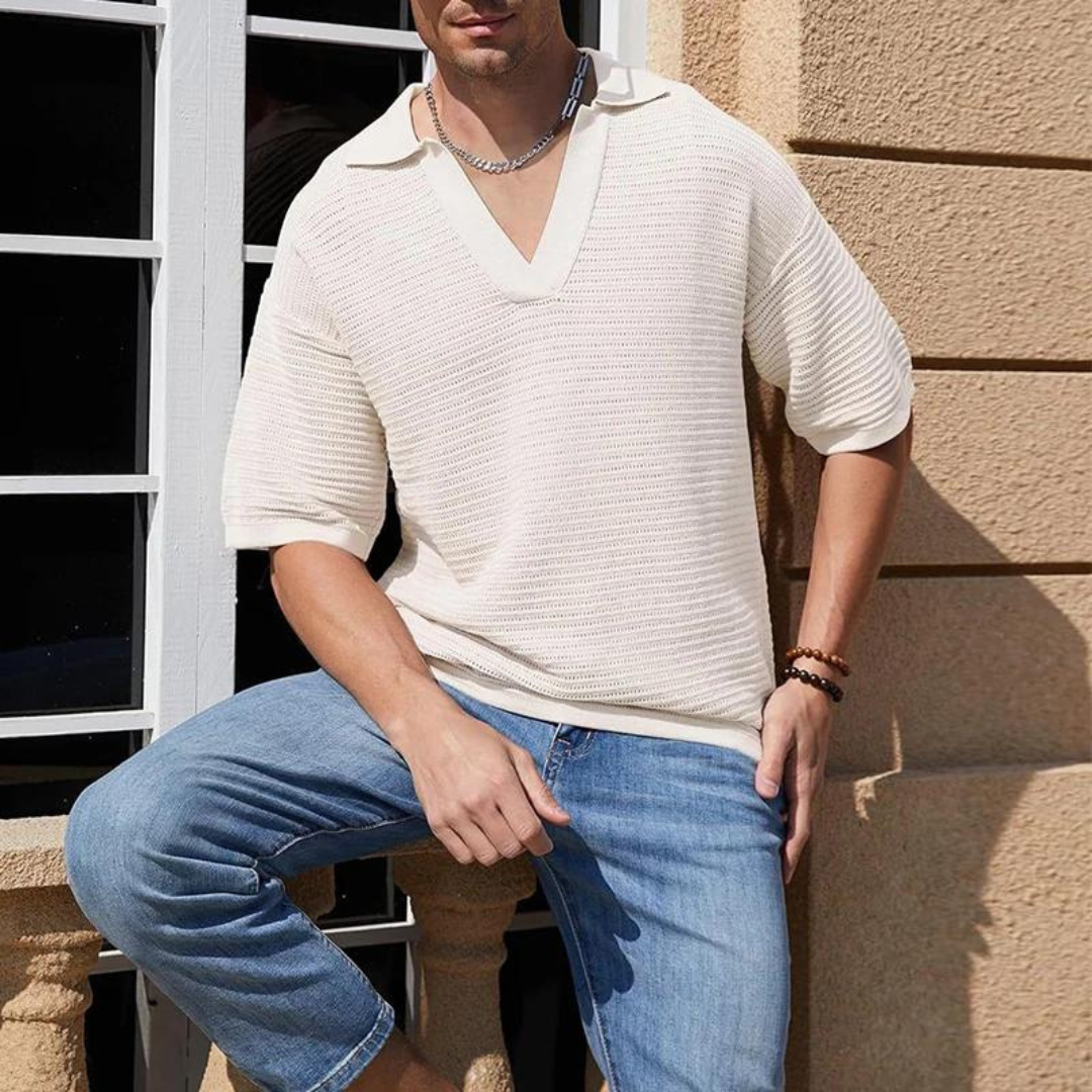 Comfortable V Neck Tee with Soft Stretch Fabric