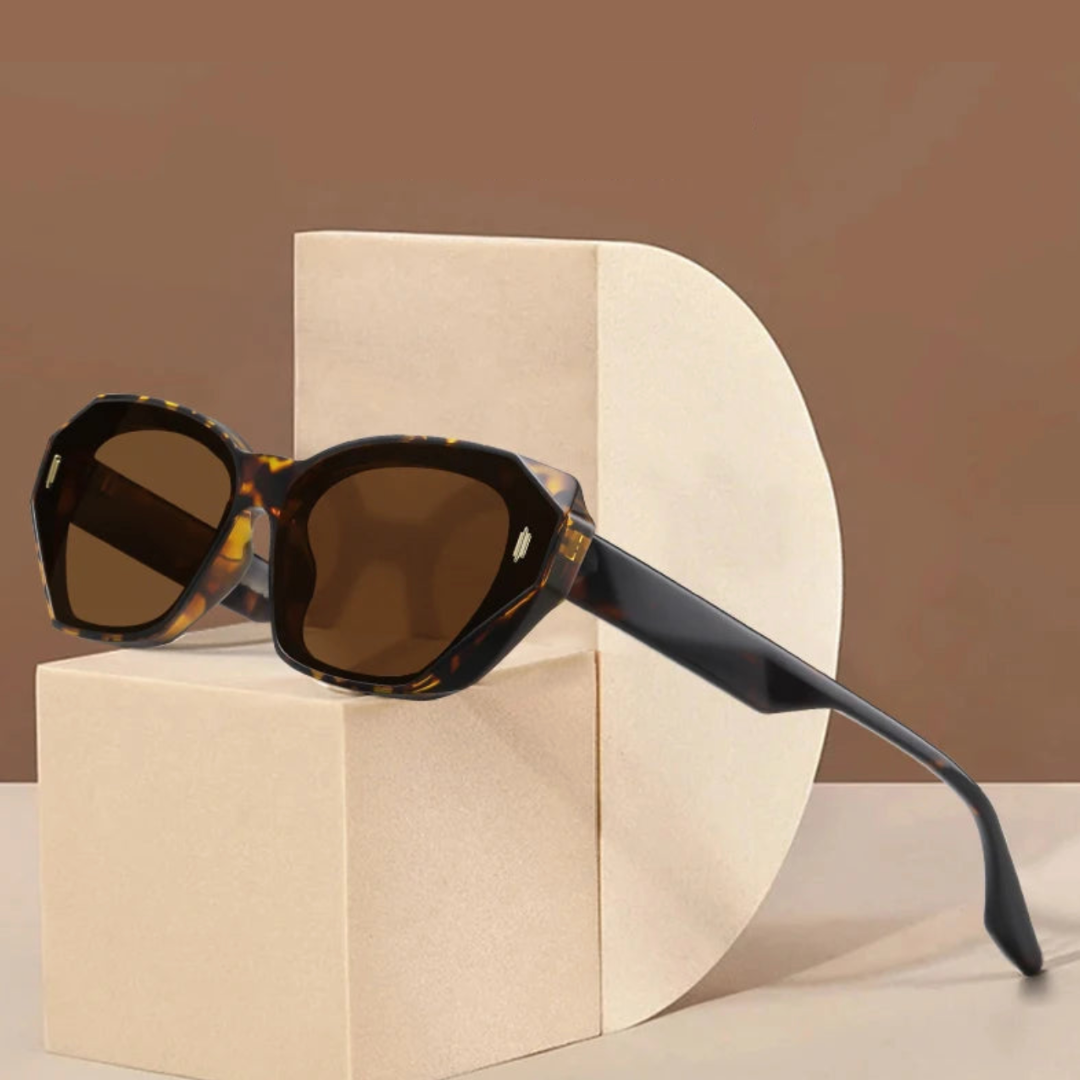 OutfitLondon Women's Cat Eye Sunglasses Polarized Acetate Glossy Black - OutfitLondon
