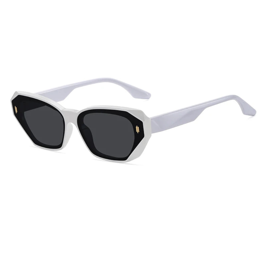OutfitLondon Women's Cat Eye Sunglasses Polarized Acetate Glossy Black