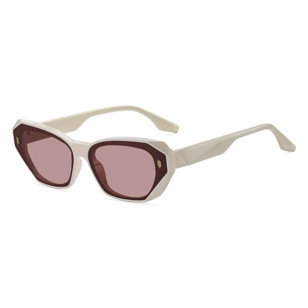 OutfitLondon Women's Cat Eye Sunglasses Polarized Acetate Glossy Black