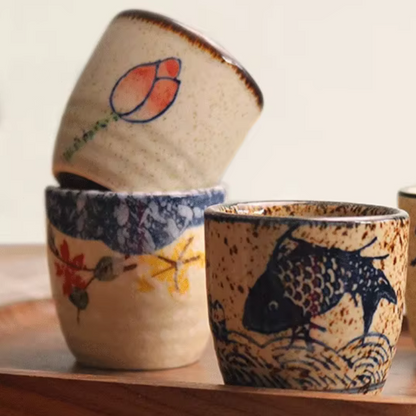 Handcrafted Ceramic Hanami Glazed Tumbler - OutfitLondon