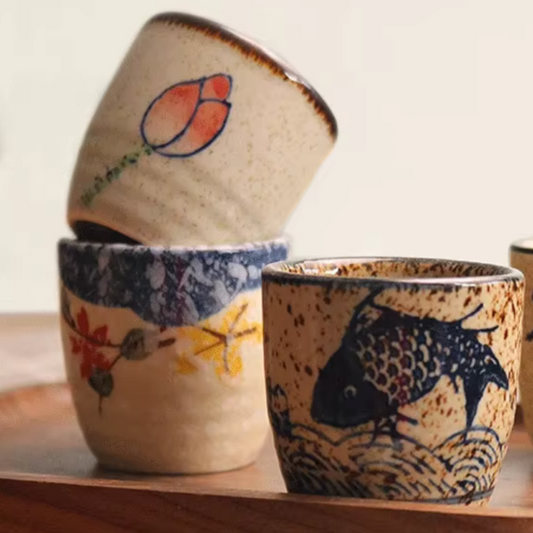 Handcrafted Ceramic Hanami Glazed Tumbler - OutfitLondon