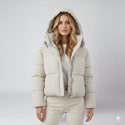 Warm Hooded Puffer Jacket for Women - OutfitLondon
