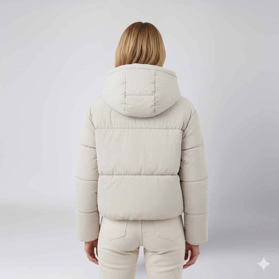Warm Hooded Puffer Jacket for Women