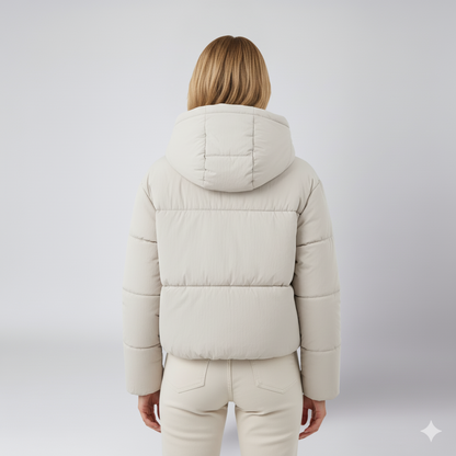 Warm Hooded Puffer Jacket for Women