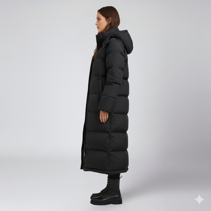 Warm Women's Long Quilted Puffer Jacket