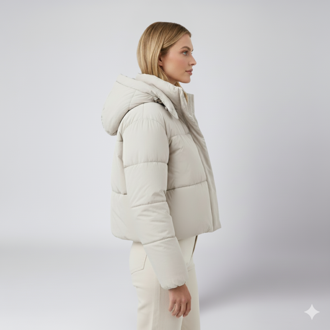 Warm Hooded Puffer Jacket for Women