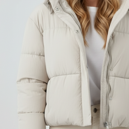 Warm Hooded Puffer Jacket for Women