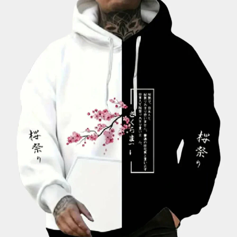 Men's Relaxed Fit Graphic Hooded Sweatshirt - OutfitLondon